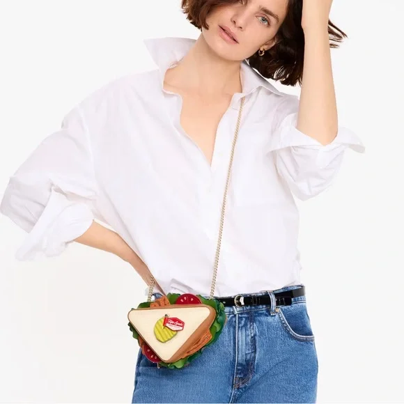 Kate Spade Glamwich Sandwich Embellished Micro Crossbody Bag Foodie NWT - Picture 8 of 10